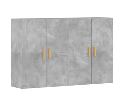 Sienas Skapīši, 2 Gab., Betona Pelēki, Inženierijas Koks Vidaxl