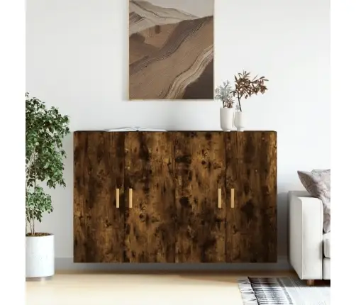 Sienas Skapīši, 2 Gab., Ozolkoka Krāsa, Inženierijas Koks Vidaxl