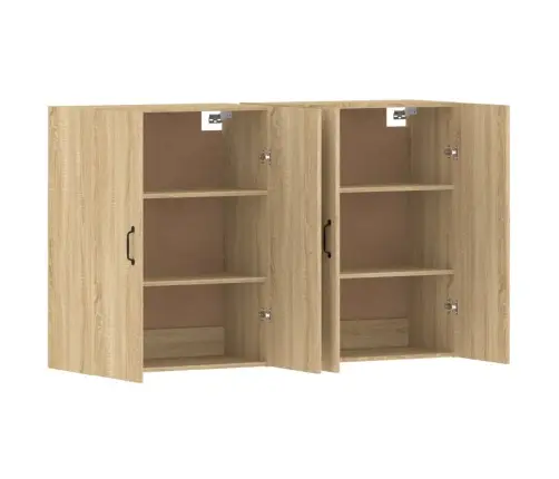 Prie Sienos Montuojamos Spintelės, 2Vnt., Ąžuolo, Mediena