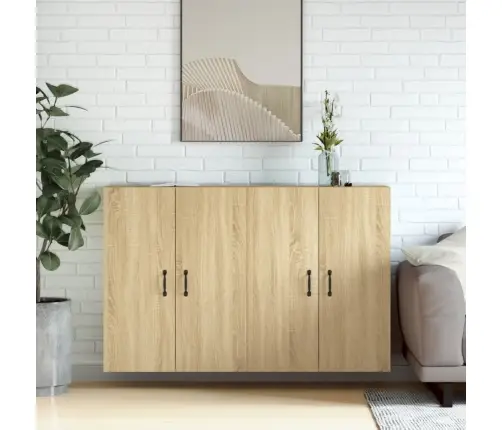 Prie Sienos Montuojamos Spintelės, 2Vnt., Ąžuolo, Mediena