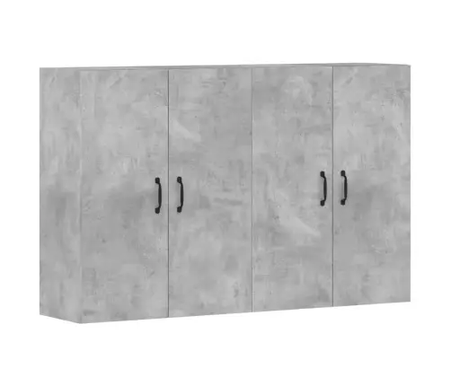 Prie Sienos Montuojamos Spintelės, 2Vnt., Betono, Mediena Prie Sienos Montuojamos Spintelės, 2Vnt., Betono, Mediena