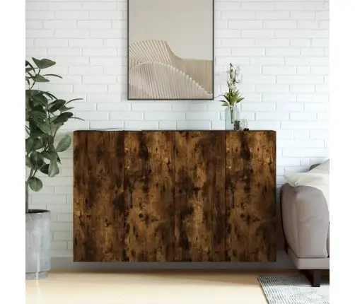 Sienas Skapīši, 2 Gab., Ozolkoka Krāsa, Inženierijas Koks Vidaxl