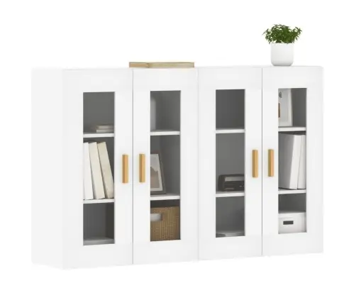 Sienas Skapīši, 2 Gab., Balti, Inženierijas Koks Vidaxl