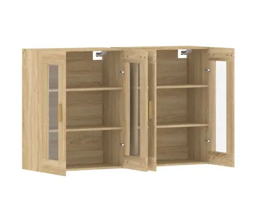 Prie Sienos Montuojamos Spintelės, 2Vnt., Ąžuolo, Mediena