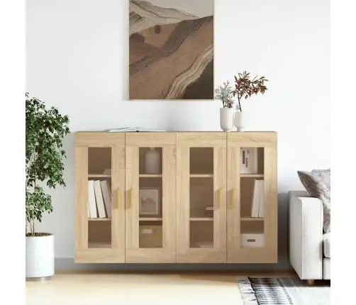 Prie Sienos Montuojamos Spintelės, 2Vnt., Ąžuolo, Mediena