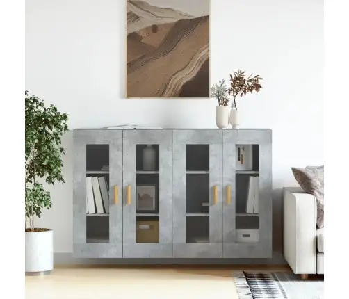 Prie Sienos Montuojamos Spintelės, 2Vnt., Betono, Mediena