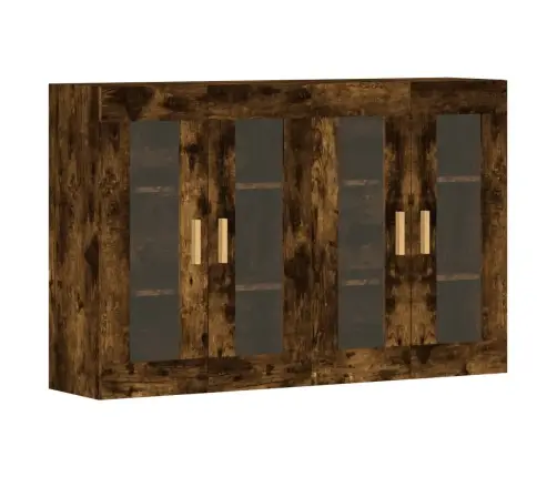 Sienas Skapīši, 2 Gab., Ozolkoka Krāsa, Inženierijas Koks Vidaxl