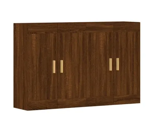 Sienas Skapīši 2 Gab., Ozolkoka Krāsa, Inženierijas Koks Vidaxl