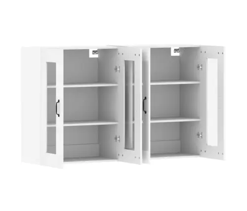 Sienas Skapīši, 2 Gab., Balti, Inženierijas Koks Vidaxl