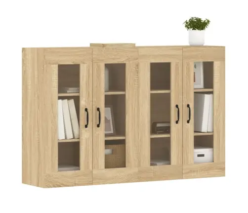 Sienas Skapīši 2 Gab., Ozolkoka Krāsa, Inženierijas Koks Vidaxl