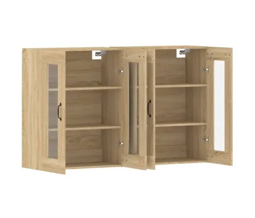 Sienas Skapīši 2 Gab., Ozolkoka Krāsa, Inženierijas Koks Vidaxl