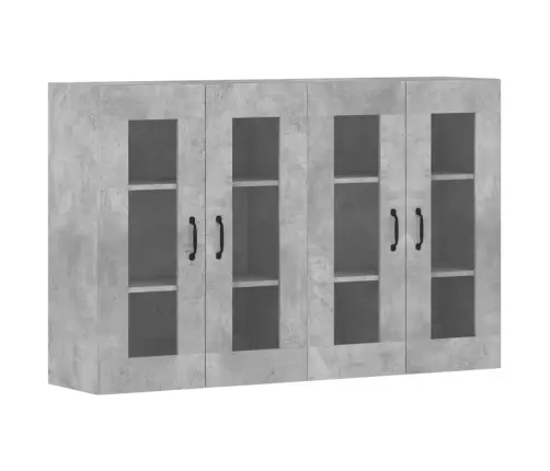 Sienas Skapīši, 2 Gab., Betona Pelēki, Inženierijas Koks Vidaxl