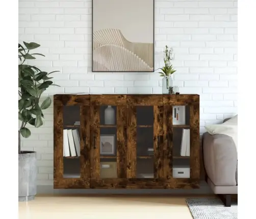 Prie Sienos Montuojamos Spintelės, 2Vnt., Dūminės, Mediena