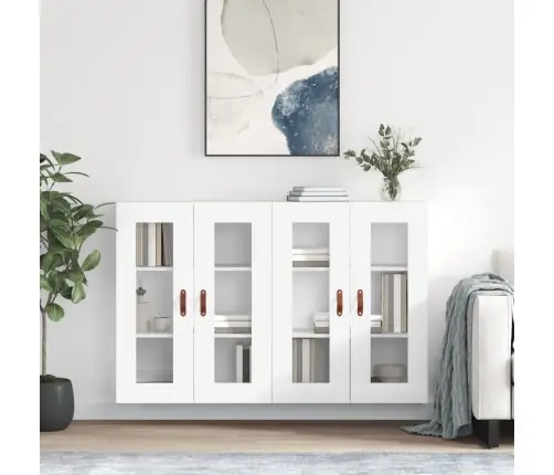 Prie Sienos Montuojamos Spintelės, 2Vnt., Baltos, Mediena