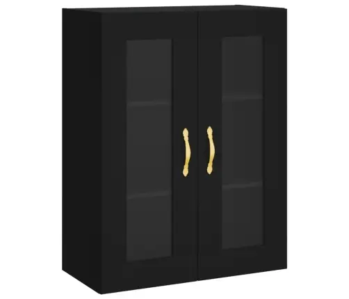 Sienas Skapīši, 2 Gab., Melni, Inženierijas Koks Vidaxl