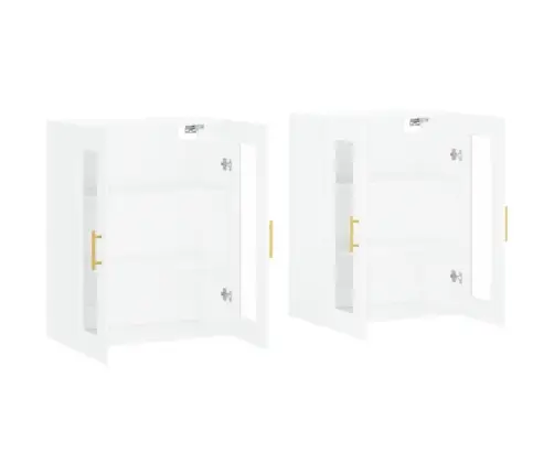 Sienas Skapīši, 2 Gab., Balti, Inženierijas Koks Vidaxl