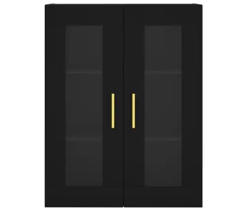 Sienas Skapīši, 2 Gab., Melni, Inženierijas Koks Vidaxl
