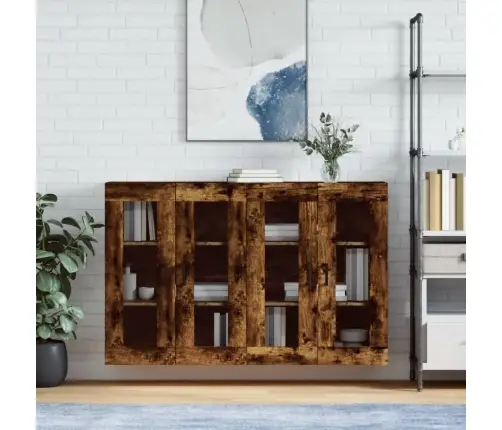 Prie Sienos Montuojamos Spintelės, 2Vnt., Dūminės, Mediena