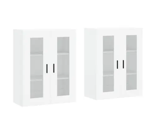 Sienas Skapīši, 2 Gab., Balti, Inženierijas Koks Vidaxl
