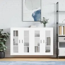 Sienas Skapīši, 2 Gab., Balti, Inženierijas Koks Vidaxl