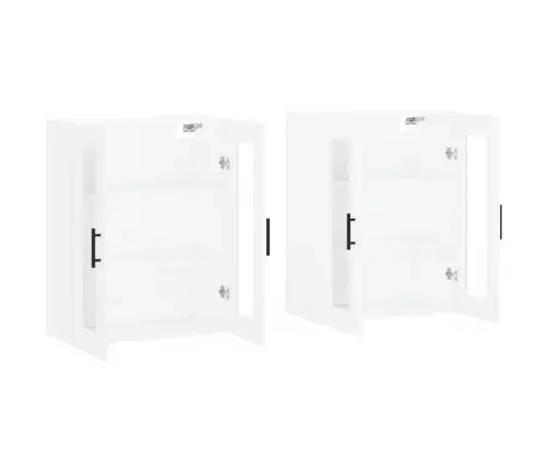 Sienas Skapīši, 2 Gab., Balti, Inženierijas Koks Vidaxl