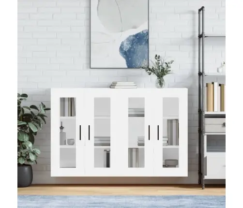 Sienas Skapīši, 2 Gab., Balti, Inženierijas Koks Vidaxl