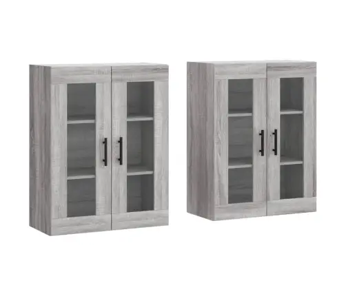 Sienas Skapīši 2 Gab., Pelēka Ozolkoka Krāsa, Inženierijas Koks Vidaxl Sienas Skapīši 2 Gab., Pelēka Ozolkoka Krāsa, Inženierijas Koks Vidaxl