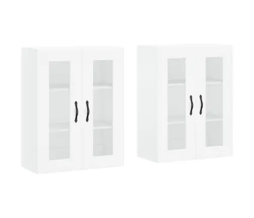 Sienas Skapīši, 2 Gab., Balti, Inženierijas Koks Vidaxl