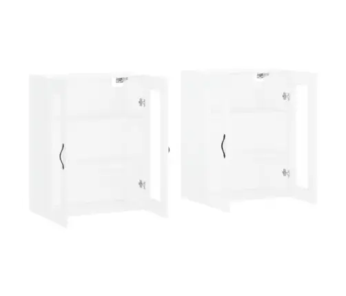 Sienas Skapīši, 2 Gab., Balti, Inženierijas Koks Vidaxl