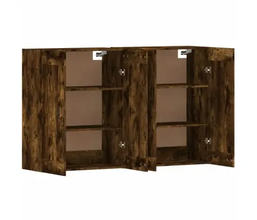 Sienas Skapīši, 2 Gab., Ozolkoka Krāsa, Inženierijas Koks Vidaxl