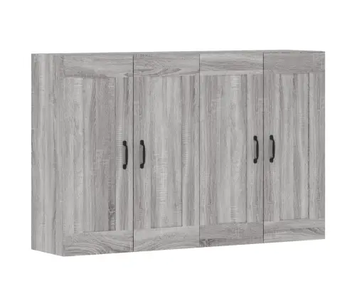 Sienas Skapīši 2 Gab., Pelēka Ozolkoka Krāsa, Inženierijas Koks Vidaxl