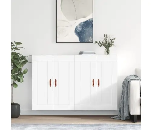 Sienas Skapīši, 2 Gab., Balti, Inženierijas Koks Vidaxl Sienas Skapīši, 2 Gab., Balti, Inženierijas Koks Vidaxl