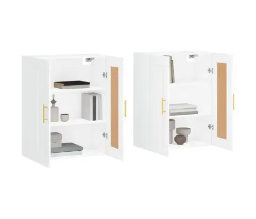 Prie Sienos Montuojamos Spintelės, 2Vnt., Baltos, Mediena