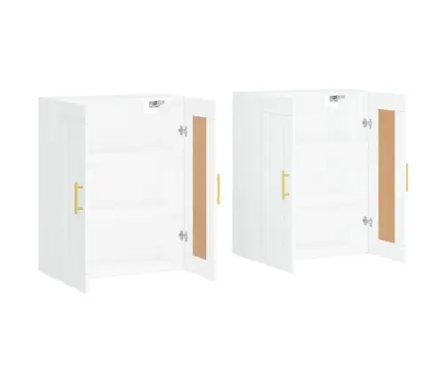 Prie Sienos Montuojamos Spintelės, 2Vnt., Baltos, Mediena