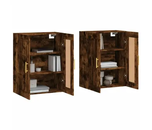 Prie Sienos Montuojamos Spintelės, 2Vnt., Dūminės, Mediena