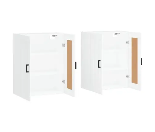 Seinakapid 2 Tk, Valge, Tehispuit