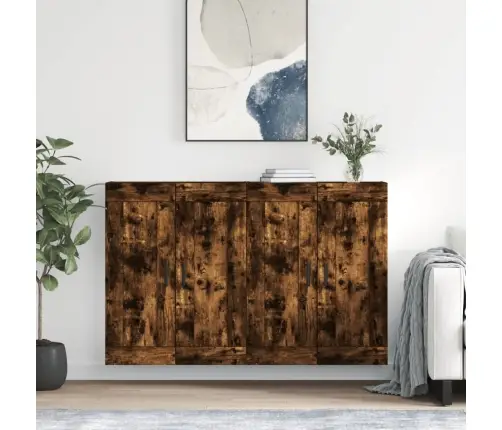 Prie Sienos Montuojamos Spintelės, 2Vnt., Dūminės, Mediena