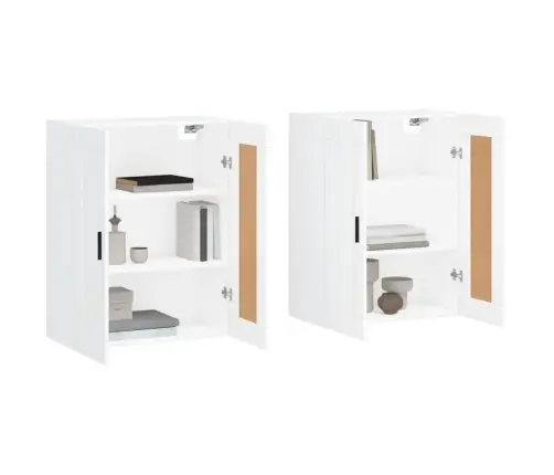 Prie Sienos Montuojamos Spintelės, 2Vnt., Baltos, Mediena