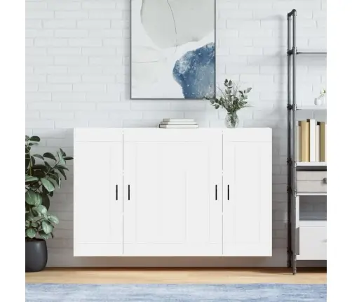 Prie Sienos Montuojamos Spintelės, 2Vnt., Baltos, Mediena