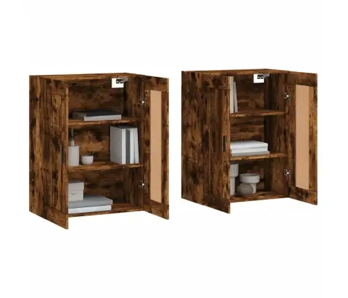 Prie Sienos Montuojamos Spintelės, 2Vnt., Dūminės, Mediena