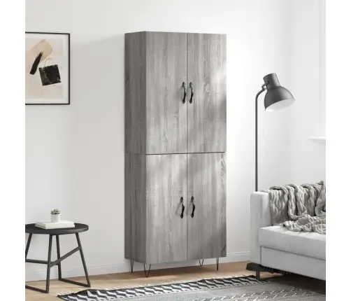 Augstais Skapis, Pelēks, 69,5X34X180 Cm, Inženierijas Koks Vidaxl Augstais Skapis, Pelēks, 69,5X34X180 Cm, Inženierijas Koks Vidaxl