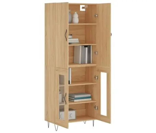 Kõrge Kapp, Sonoma Tamm, 69,5 X 34 X 180 cm Tehispuit