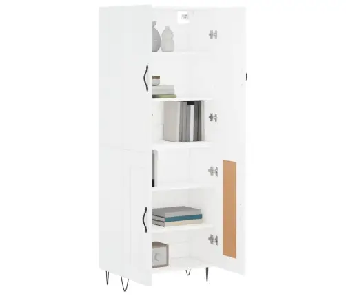 Augstais Skapis, Balts, 69,5X34X180 Cm, Inženierijas Koks Vidaxl