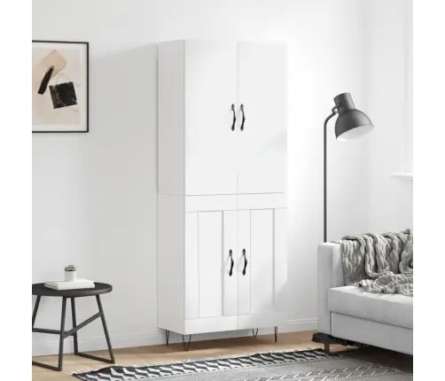 Augstais Skapis, Balts, 69,5X34X180 Cm, Inženierijas Koks Vidaxl