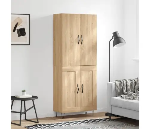 Augstais Skapis, Ozolkoka, 69,5X34X180 Cm, Inženierijas Koks Vidaxl Augstais Skapis, Ozolkoka, 69,5X34X180 Cm, Inženierijas Koks Vidaxl