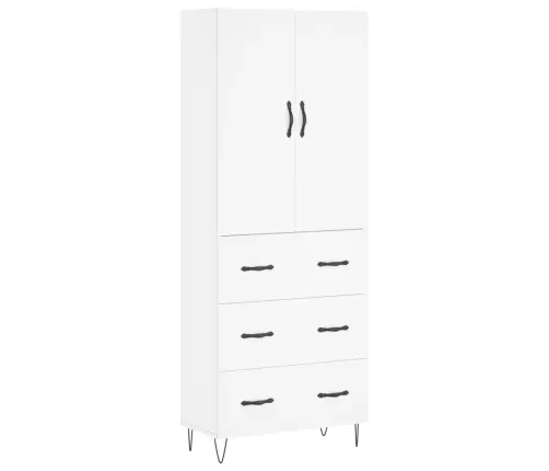 Kõrge Kapp, Valge, 69,5 X 34 X 180 cm Tehispuit