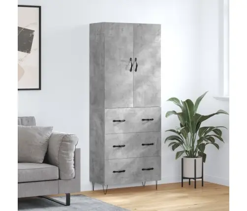 Kõrge Kapp, Betoonhall, 69,5 X 34 X 180 cmTehispuit