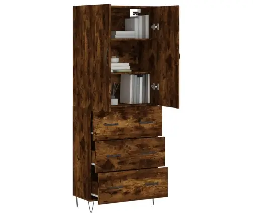 Augstais Skapis, Ozolkoka, 69,5X34X180 Cm, Inženierijas Koks Vidaxl