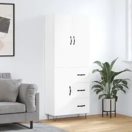 Augstais Skapis, Balts, 69,5X34X180 Cm, Inženierijas Koks Vidaxl