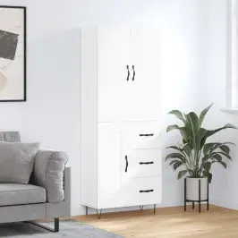 Augstais Skapis, Balts, 69,5X34X180 Cm, Inženierijas Koks Vidaxl